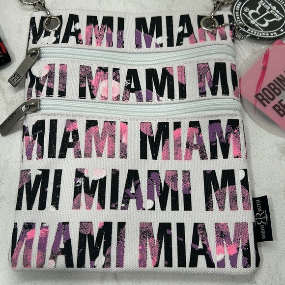 Robin Ruth White and Pink Miami Crossbody Bag & Coin Purse NWT - Picture 2 of 12
